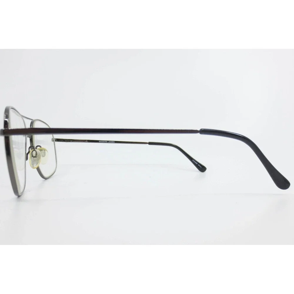 Modern James Aviator Eyeglasses Gunmetal Metal Double Bridge Frames 56-17-140